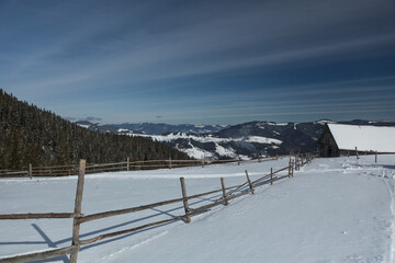 winter landscape in the mountains