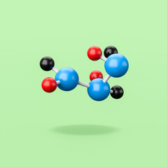 Molecule Shape on Green Background