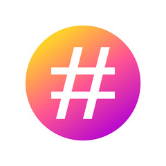 Colorful hashtag icon vector illustration