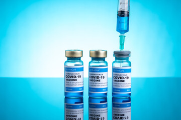 Coronavirus vaccine with medical health care concept