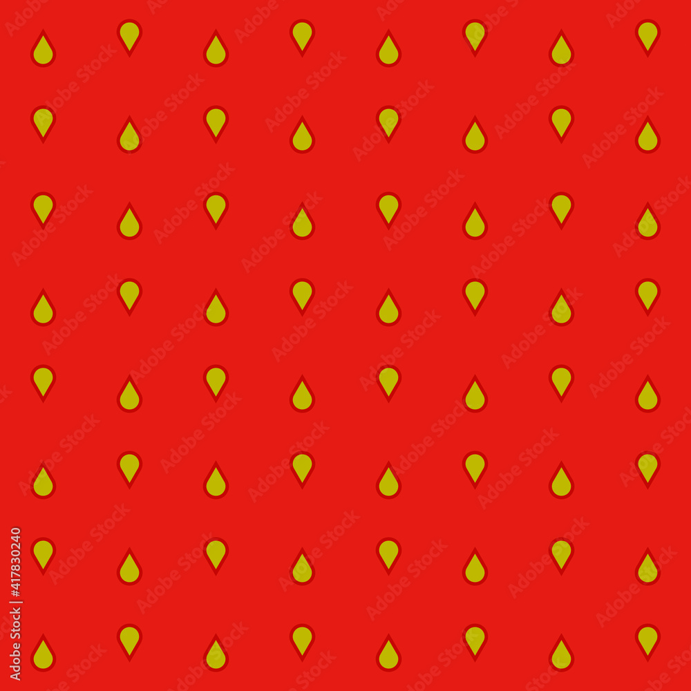 Poster Vector Strawberry Pattern. Vector Red And Yellow Pattern.