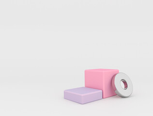 Abstract podium for producrt display. background product stand presentation 3d rendering. Premium Photo