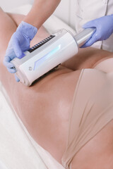 Naklejka premium woman receives spa treatment