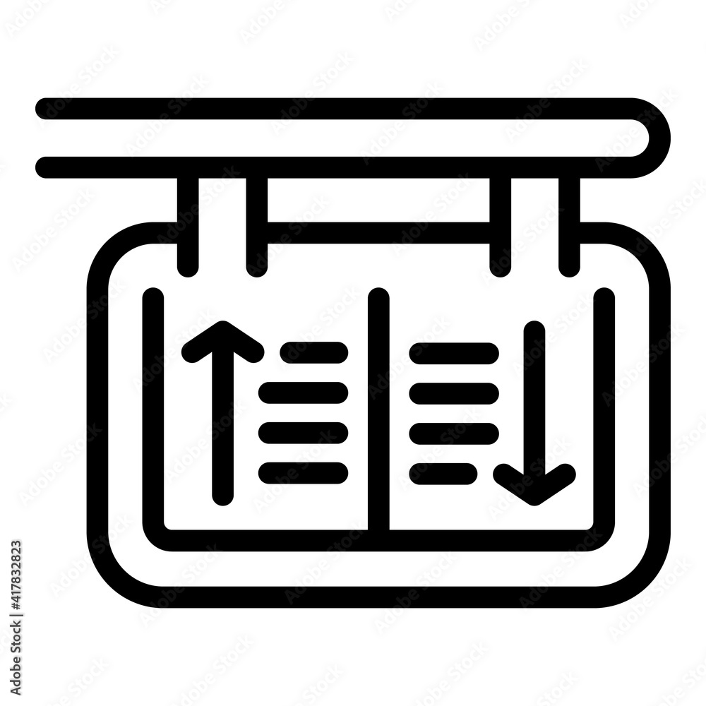 Poster railway graphic icon. outline railway graphic vector icon for web design isolated on white backgroun