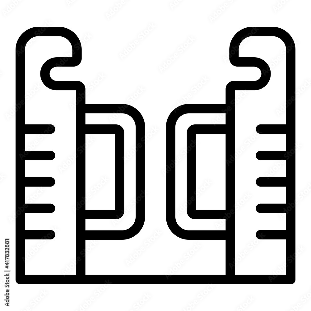Poster railway gates icon. outline railway gates vector icon for web design isolated on white background