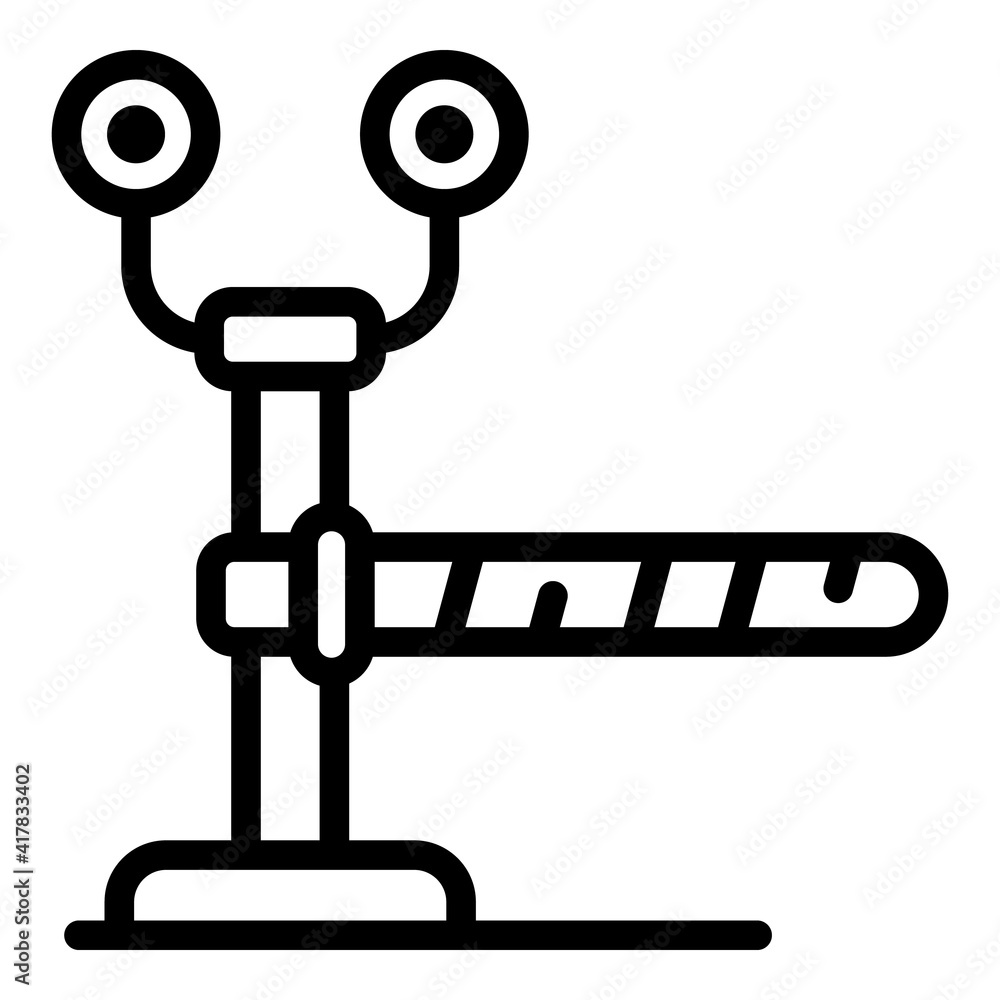 Poster tram barrier icon. outline tram barrier vector icon for web design isolated on white background