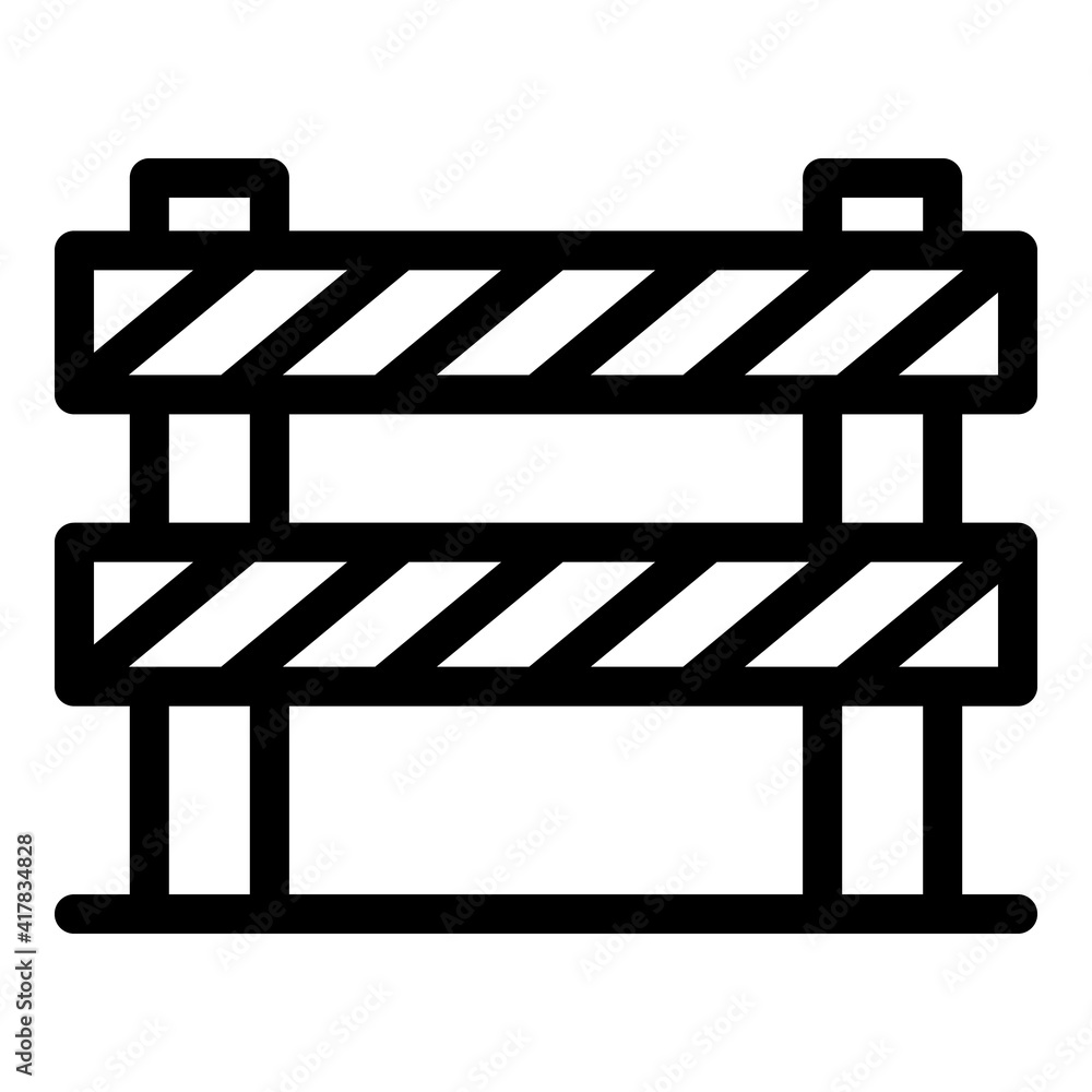 Poster roadblock icon. outline roadblock vector icon for web design isolated on white background