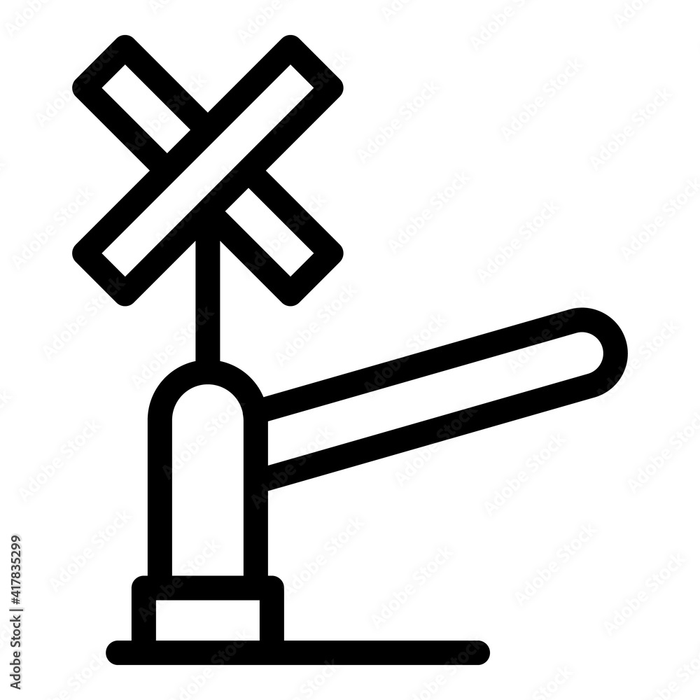 Poster crossing railroad icon. outline crossing railroad vector icon for web design isolated on white backg