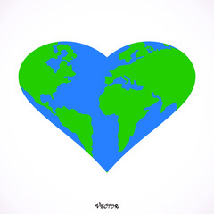 Love the earth vector
