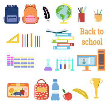 A set of school things for the school year
