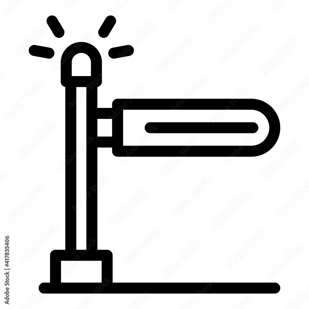 Poster signal crossing railroad icon. outline signal crossing railroad vector icon for web design isolated 