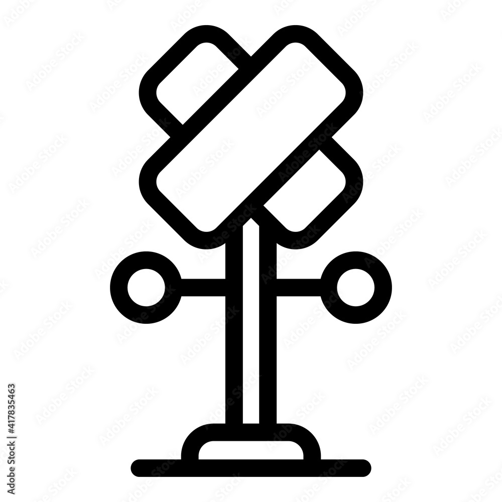 Poster barrier roadblock icon. outline barrier roadblock vector icon for web design isolated on white backg