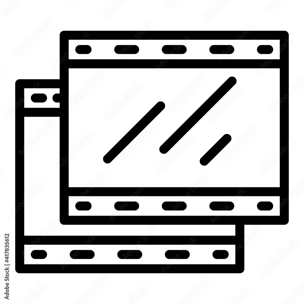 Aufkleber video editing icon. outline video editing vector icon for web design isolated on white background