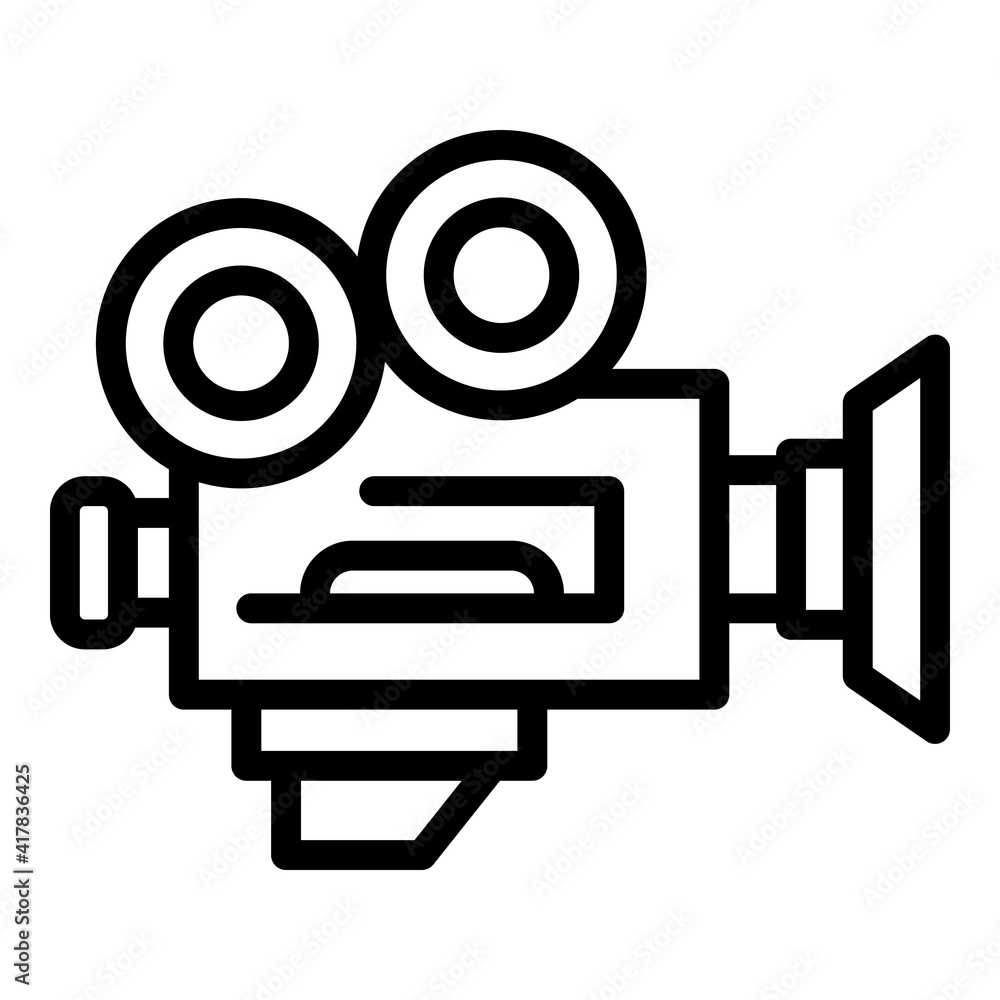 Aufkleber video camera icon. outline video camera vector icon for web design isolated on white background