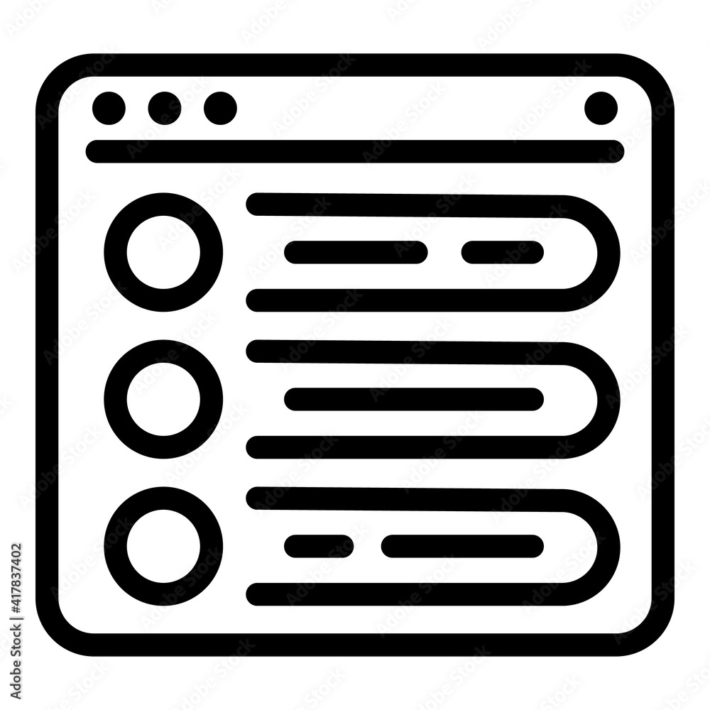 Poster electronic form icon. outline electronic form vector icon for web design isolated on white backgroun