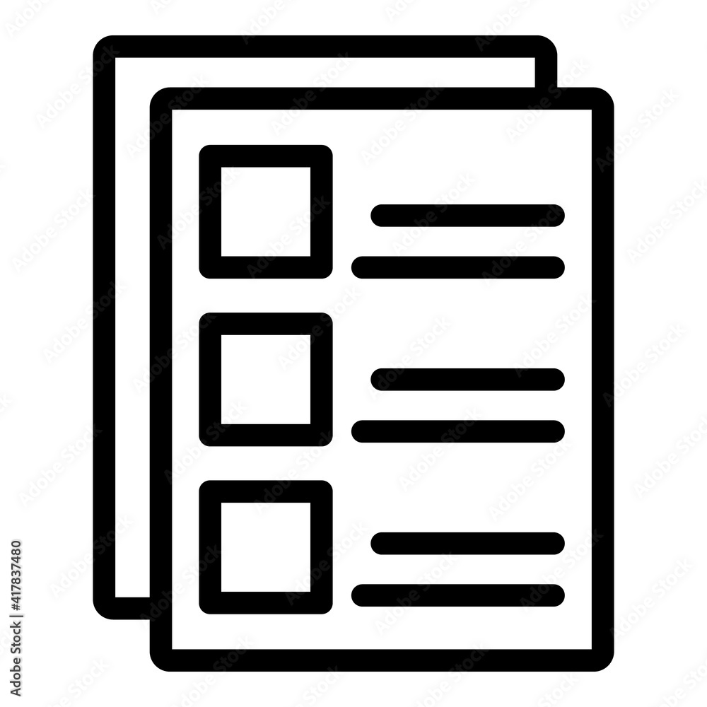 Poster digital documents icon. outline digital documents vector icon for web design isolated on white backg