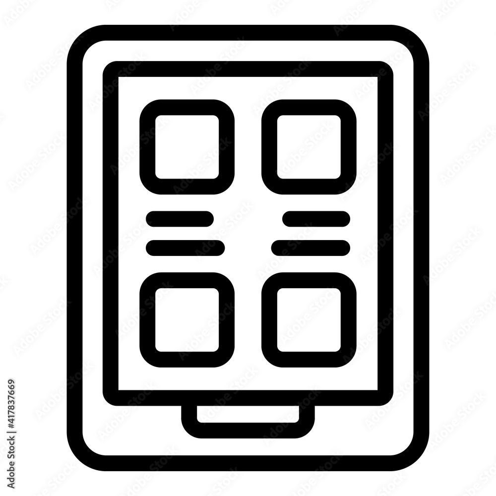 Aufkleber online library icon. outline online library vector icon for web design isolated on white background