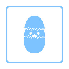 Easter Chicken In Egg Icon