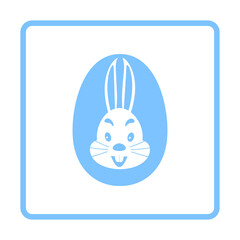 Easter Egg With Rabbit Icon