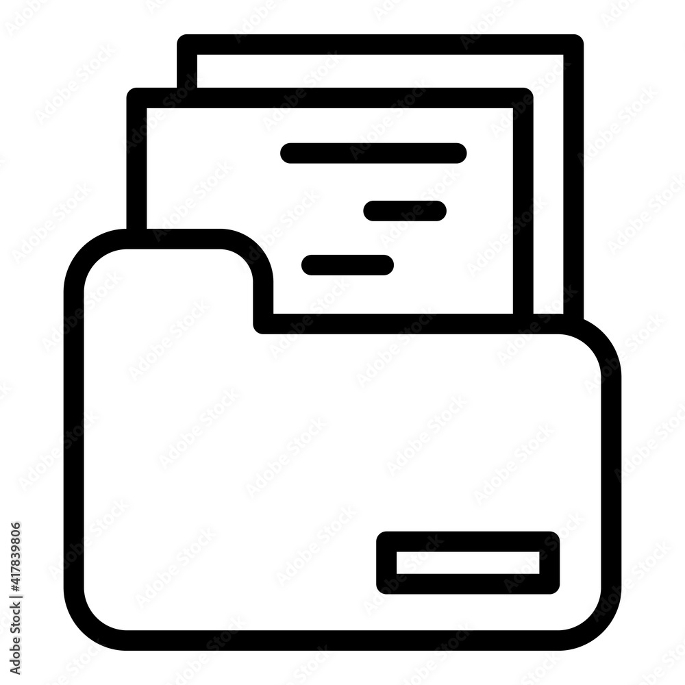 Poster Support files icon. Outline support files vector icon for web design isolated on white background