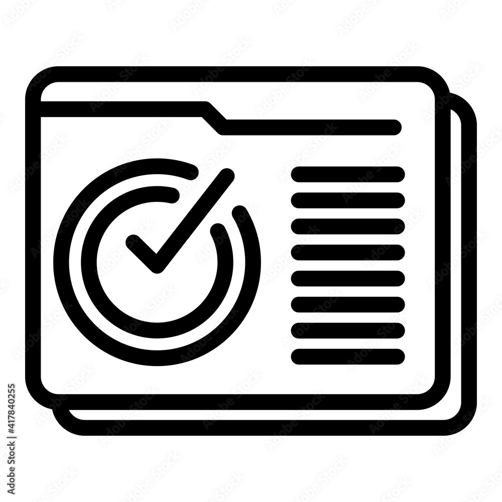 Aufkleber assistance done icon. outline assistance done vector icon for web design isolated on white backgroun