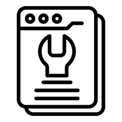 Settings support icon. Outline settings support vector icon for web design isolated on white background