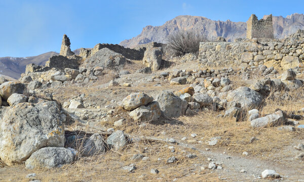 the ancient village of Tsmiti in the village of Fiagdon in North Ossetia, Russia