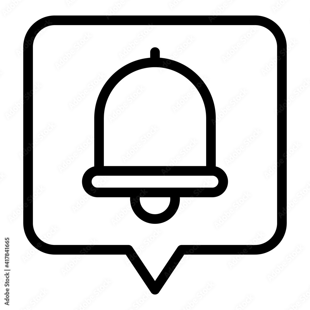Poster notification message icon. outline notification message vector icon for web design isolated on white