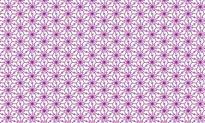 和柄素材　松皮麻の葉　シームレスパターン　紫