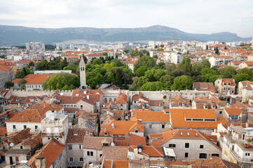 Fototapeta na wymiar The red rooftops of Split, Croatia
