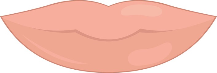 Vector emoticon illustration of a sexy cartoon mouth of a woman, with her pink lips