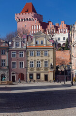 Poznan. Market square on a sunny day.