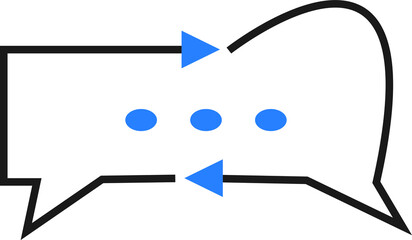 black thin line translator logo. interpreter dialog label and child learning chat concept. web teaching symbol or pictogram isolated on gray background flat unusual logotype graphic art design