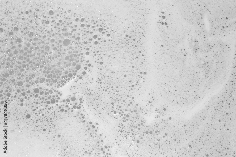 Poster foam with bubbles on the water. background for design