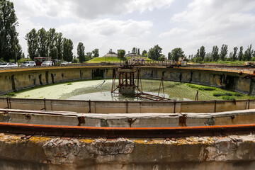 Complex of treatment facilities of Bortnichi aeration station in the Bortnychi village near Kyiv,...