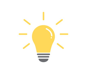 Light bulb icon. Energy and thinking symbol. Creative idea and inspiration concept. Vector illustration