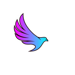 Obraz premium Abstract flying Bird Logo design vector template.