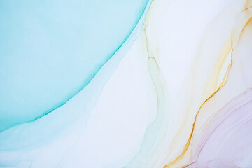 Artistic background that applicable for design cover, poster, brochure. Modern art. Marble texture. Natural pattern. Ink colors are amazingly bright. Alcohol ink sea texture. Contemporary art.