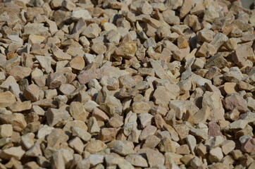 Steine, dekorativer Stein, Inneneinrichtung, Hintergrund aus Steinen, beige Steine