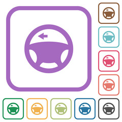 Car turn left signal dashboard light simple icons