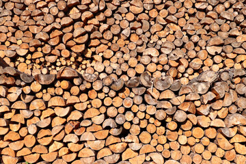 Large pile of logs