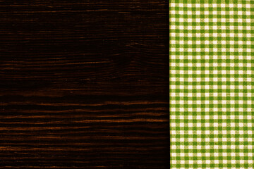 Checkered Tablecloth On The Table
