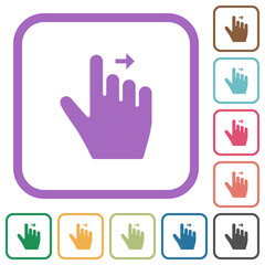 Right handed move right gesture simple icons