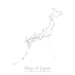 Vector map of Japan with trendy triangles design polygonal abstract. Vector illustration eps 10.