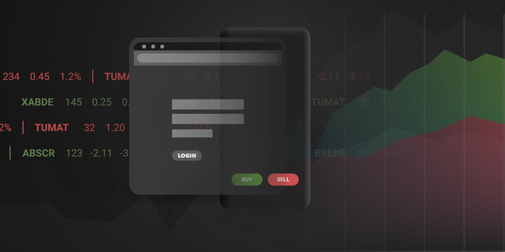AI Powered Digital Business and Market Analysis, Stock Trading, Investment Helper Apps and Websites, Robo-Advisor Concept, Vector Illustration