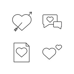 love set icon, isolated love set sign icon, vector illustration
