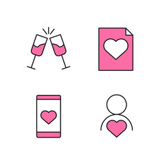 love set icon, isolated love set sign icon, vector illustration