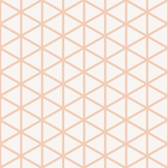 Fototapeta premium Vector seamless geometric pattern. Abstract retro background design. Simple monochrome repeating elements.