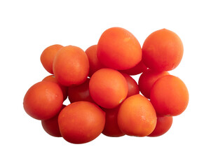 Tomato red color on white background, isolated