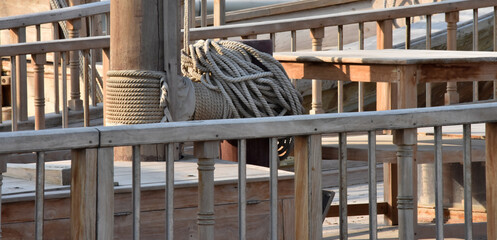 fence in the vintage ship
